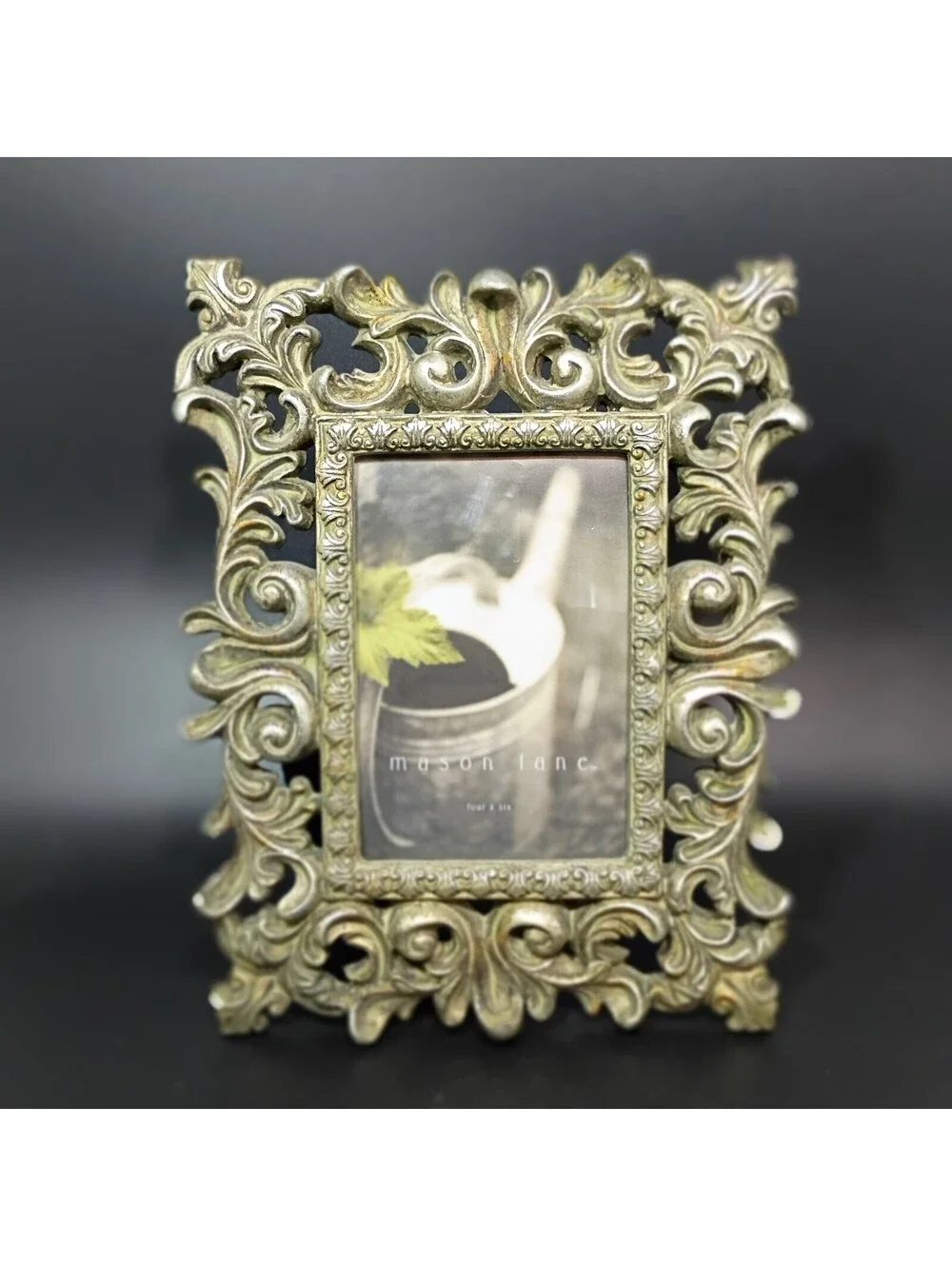 Mason Lane Brushed Rococo Baroque Scroll Design 4 x 6 Picture Frame